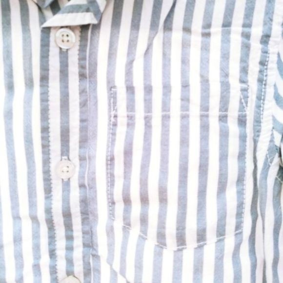 Boys' Cat & Jack Button Down Casual Stripe Shirt NWT - Picture 5 of 5